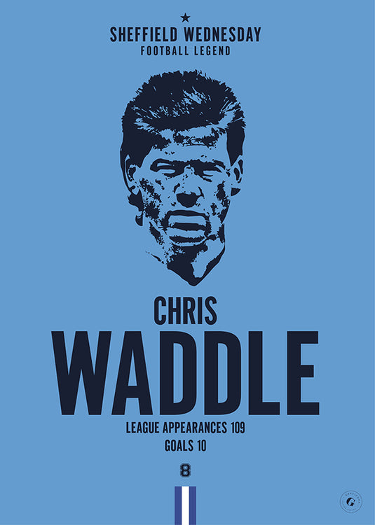 Chris Waddle Sheffield Wednesday Football Legend Iconic Portrait Print