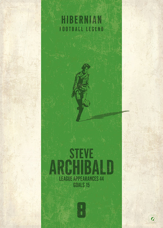 Steve Archibald Hibernian Heritage Stripes Print