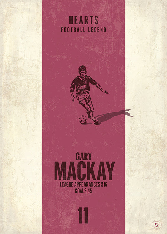 Gary Mackay Heart of Midlothian Heritage Stripes Print