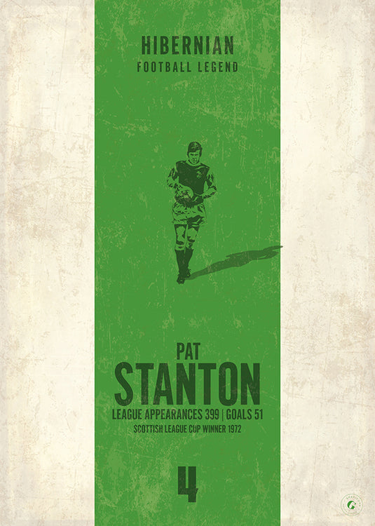 Pat Stanton Hibernian Heritage Stripes Print