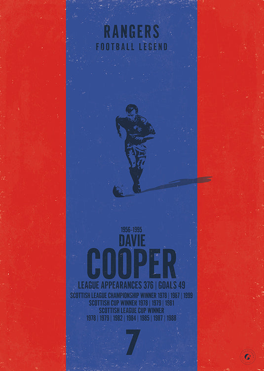 Póster de Davie Cooper (banda vertical)