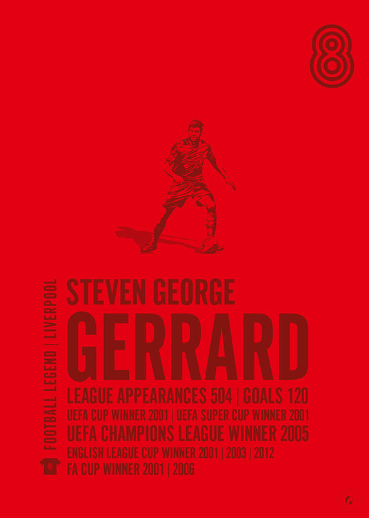 Steven Gerrard Liverpool Legend Print