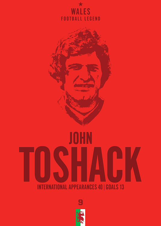 John Toshack Wales Football Legend Iconic Portrait Print