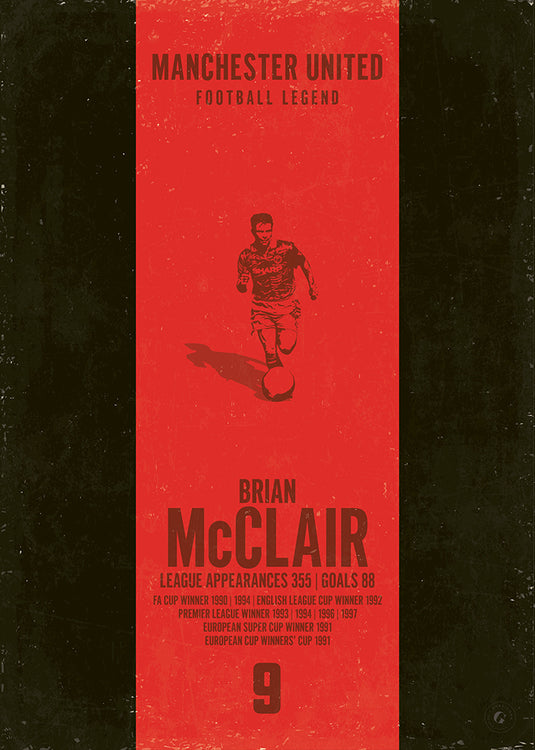 Póster Brian McClair (banda vertical) - Manchester United
