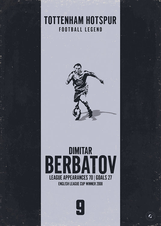 Dimitar Berbatov Tottenham Hotspur Heritage Stripes Print
