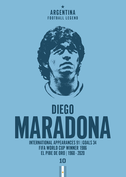 Diego Maradona Premium Head Poster