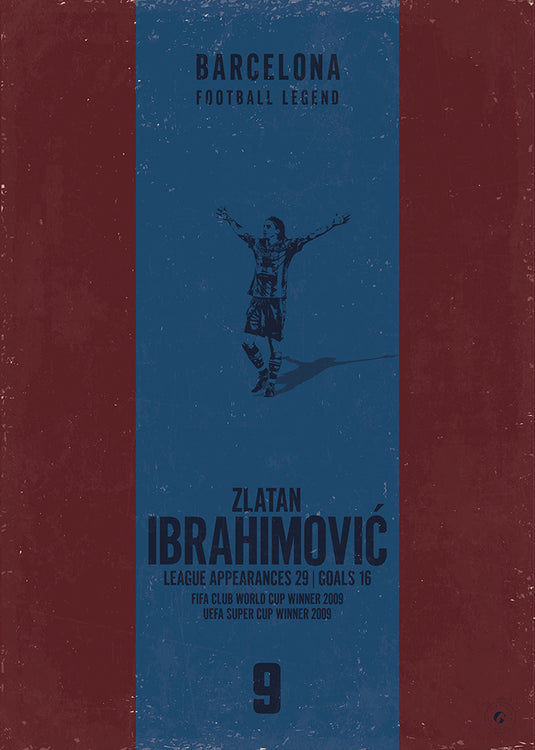 Zlatan Ibrahimovic Poster - Barcelona