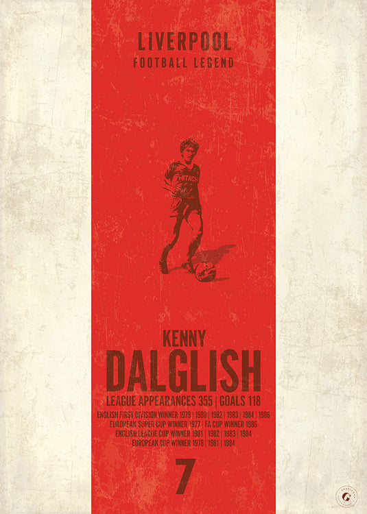 Kenny Dalglish Liverpool Heritage Stripes Print