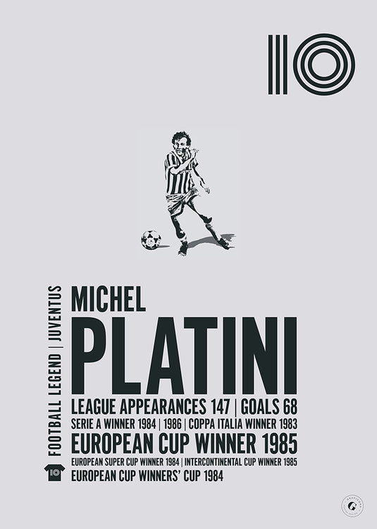 Michel Platini Juventus Legend Print
