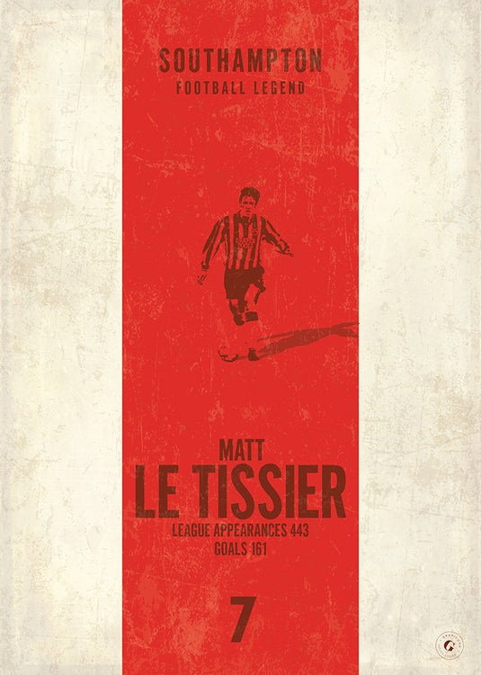 Matt Le Tissier Southampton Heritage Stripes Print