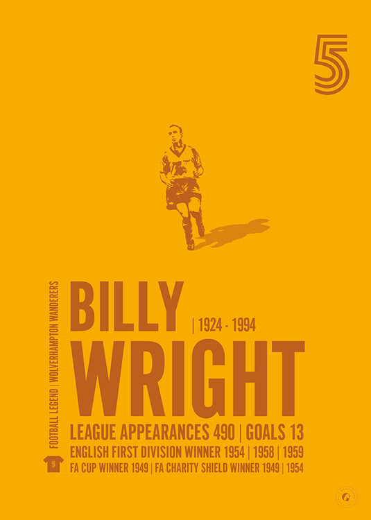 Billy Wright Wolverhampton Wanderers Legend Print
