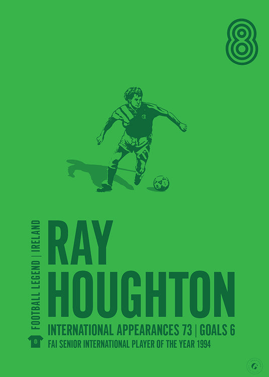 Ray Houghton Ireland Legend Print