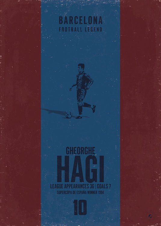 Affiche Gheorghe Hagi (bande verticale)