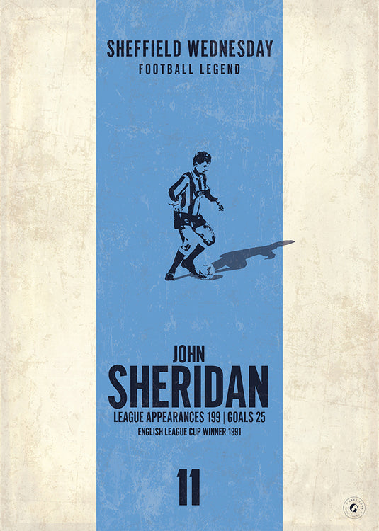 John Sheridan Sheffield Wednesday Heritage Stripes Print