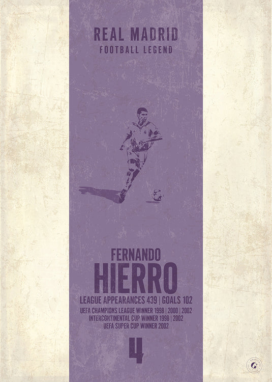 Affiche Fernando Hierro (bande verticale)