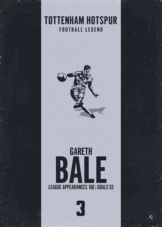 Gareth Bale Tottenham Hotspur Heritage Stripes Print