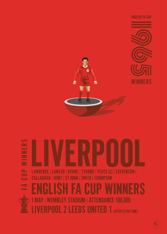Liverpool 1965 FA Cup Winners Poster