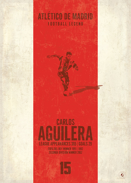Carlos Aguilera Atletico Madrid Heritage Stripes Print