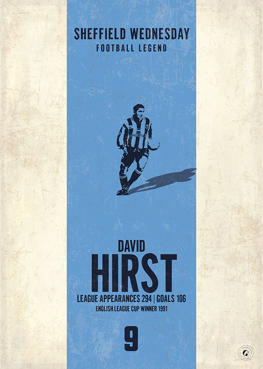 David Hirst Sheffield Wednesday Heritage Stripes Print
