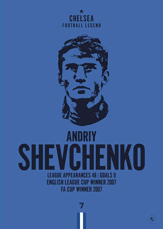 Andriy Shevchenko Head Poster - Chelsea