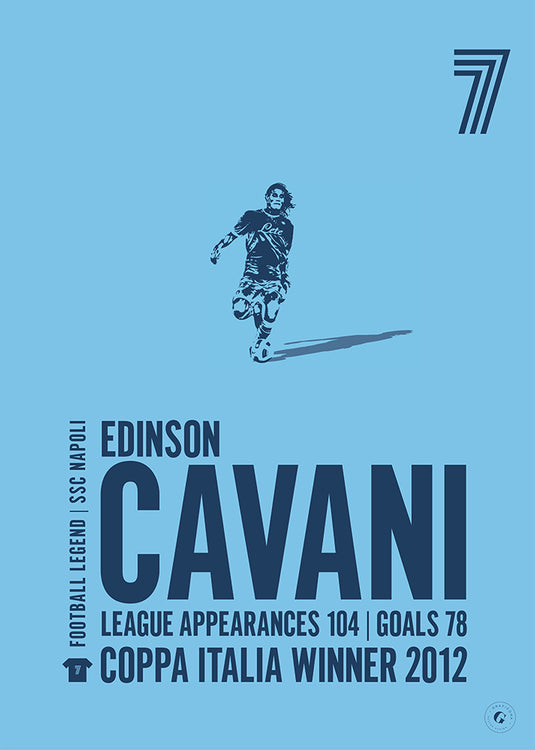 Edison Cavani SSC Napoli Legend Print