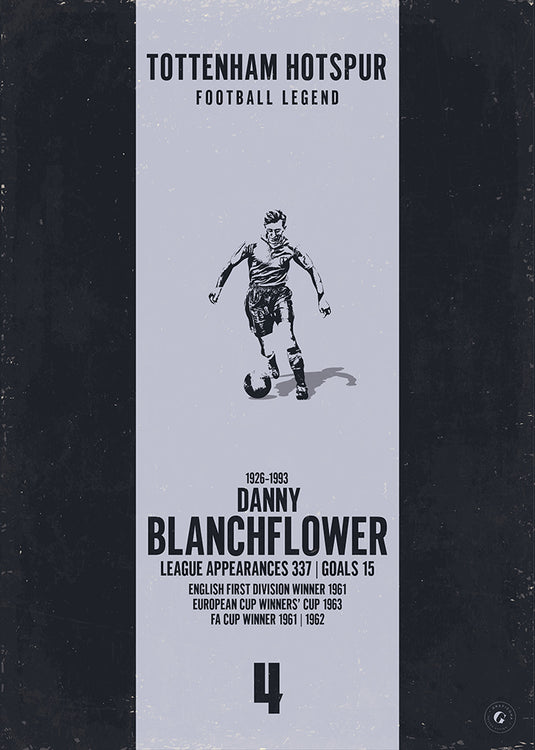 Danny Blanchflower Tottenham Hotspur Heritage Stripes Print