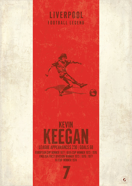 Kevin Keegan Liverpool Heritage Stripes Print