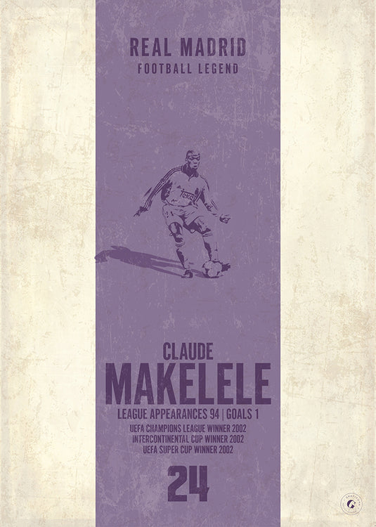 Claude Makelele Real Madrid Heritage Stripes Print
