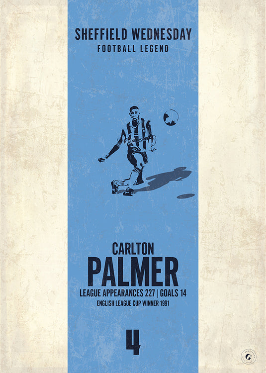 Carlton Palmer Sheffield Wednesday Heritage Stripes Print