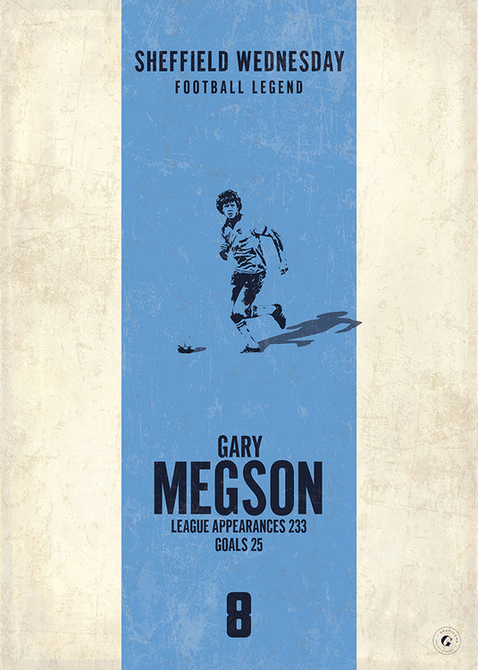 Gary Megson Sheffield Wednesday Heritage Stripes Print