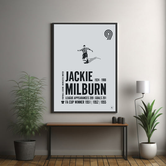 Jackie Milburn Newcastle United Legend Print
