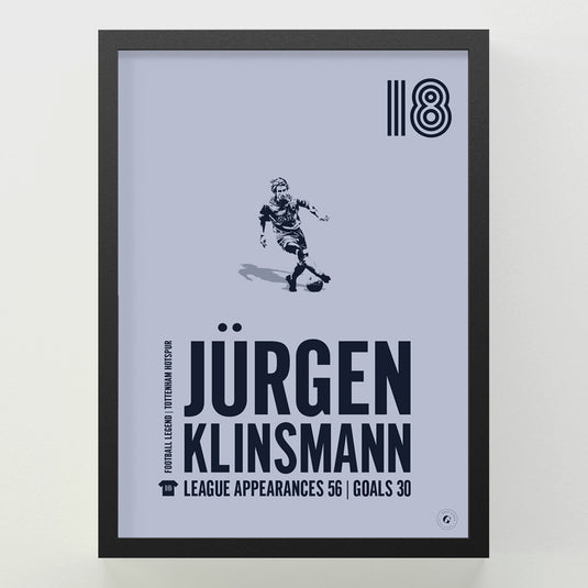 Jurgen Klinsmann Poster - Tottenham Hotspur