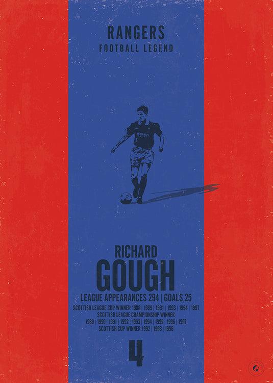 Richard Gough Rangers Heritage Stripes Print
