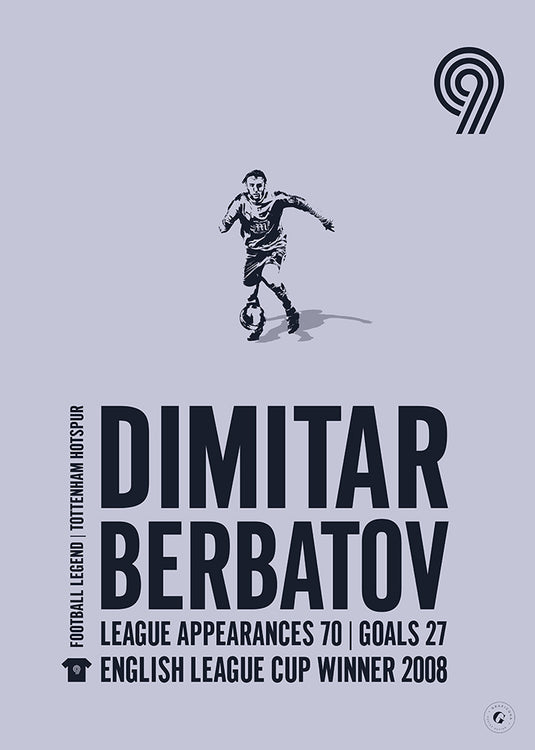 Dimitar Berbatov Tottenham Hotspur Legend Print