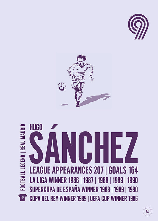 Hugo Sanchez Real Madrid Legend Print