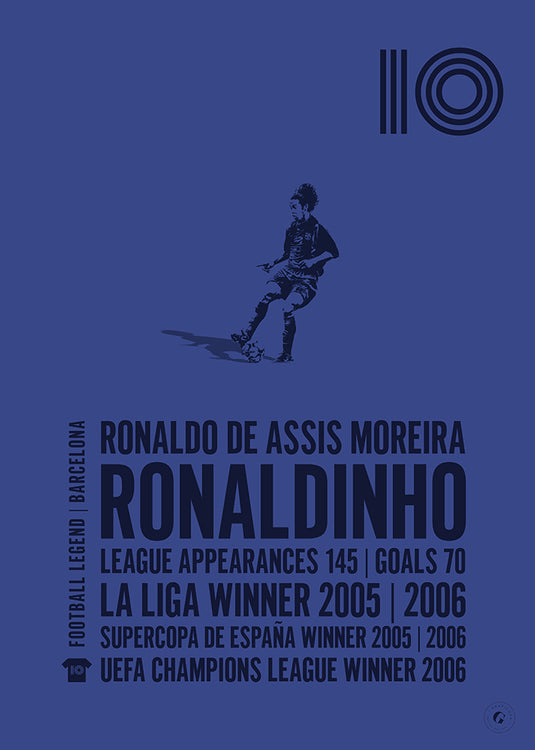 Ronaldinho Barcelona Legend Print