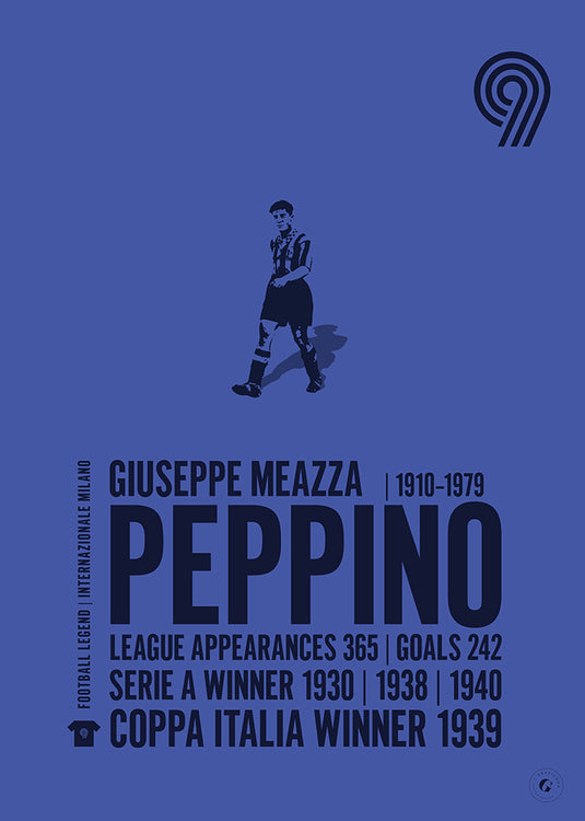 Giuseppe Meazza Poster - Inter Milan