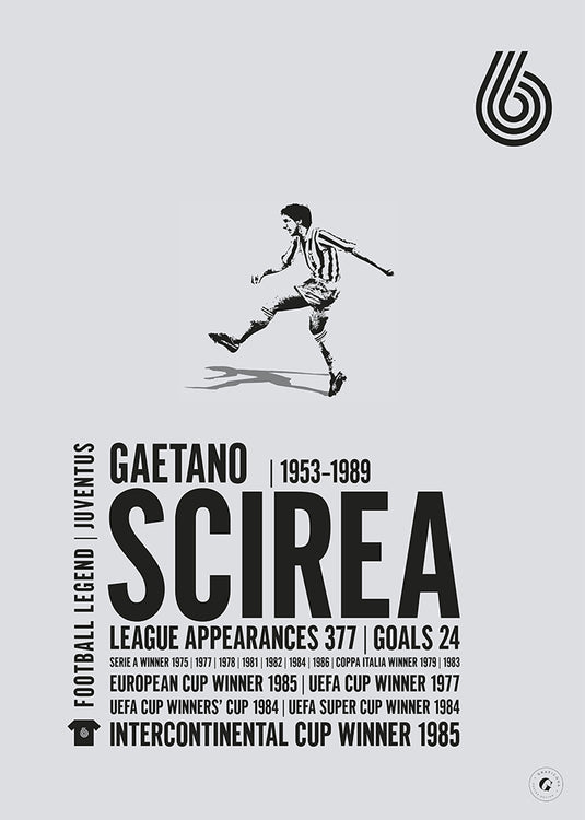 Gaetano Scirea Juventus Legend Print