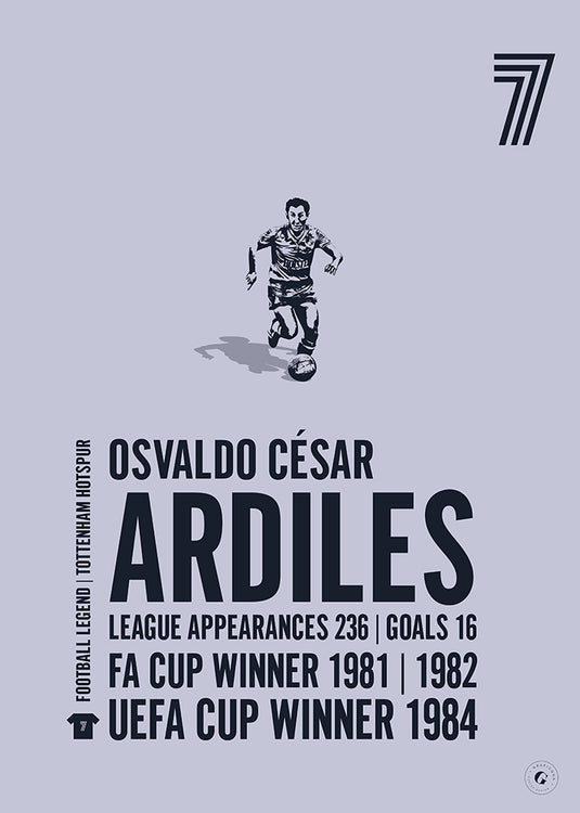 Osvaldo Ardiles Tottenham Hotspur Legend Print