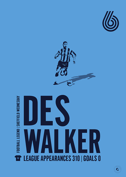 Des Walker Sheffield Wednesday Legend Print