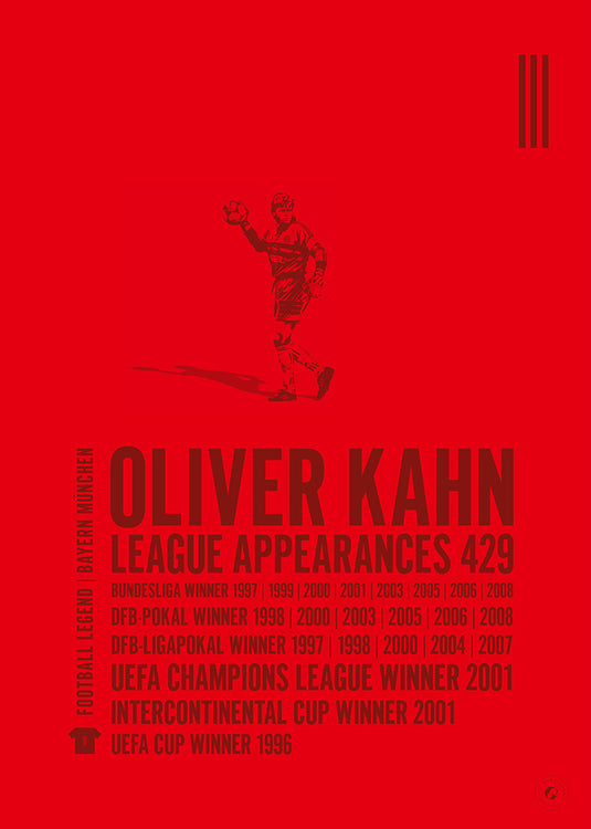 Oliver Kahn Bayern Munich Legend Print