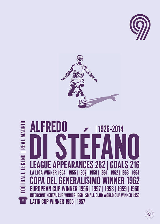Alfredo Di Stefano Real Madrid Legend Print