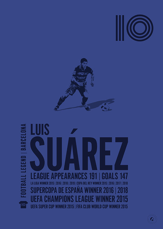 Luis Suarez Barcelona Legend Print