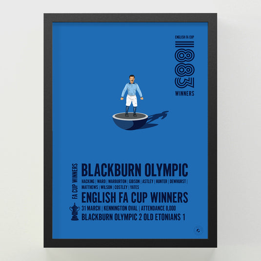 Blackburn Olympic 1883 FA Cup Winners Poster