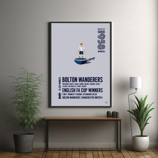 Bolton Wanderers 1958 FA Cup Winners Poster