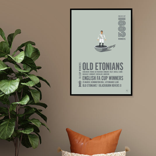 Old Etonians 1882 FA Cup Winners Poster
