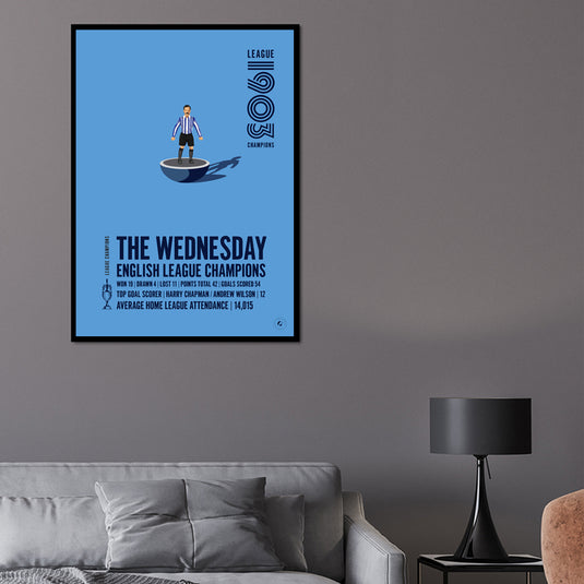 Sheffield Wednesday 1903 Campeones de la Liga Inglesa Póster