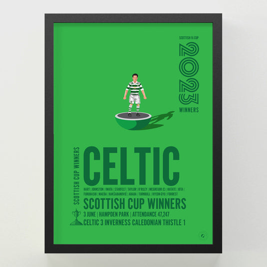 Celtic 2023 Scottish Cup Winners Poster