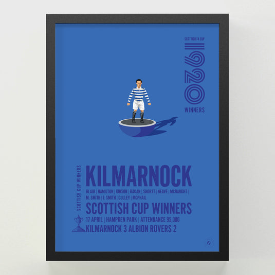 Kilmarnock 1920 Scottish Cup Winners Poster