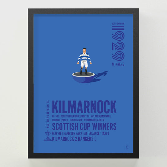 Kilmarnock 1929 Scottish Cup Winners Poster